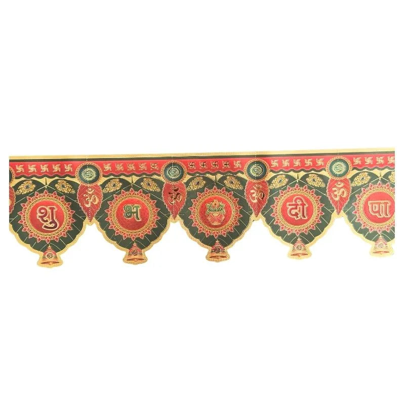 Gold Foil Diwali Toran 81cm x 11cm T7-Global Food Hub