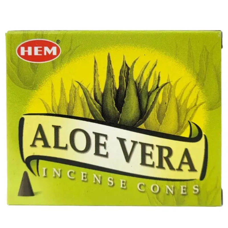 HEM Aloe Vera Incense Cones - 10 Cones-Global Food Hub