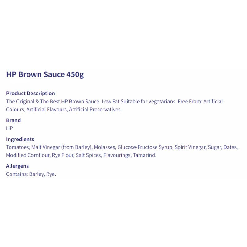 HP Sauce - 450g-Global Food Hub