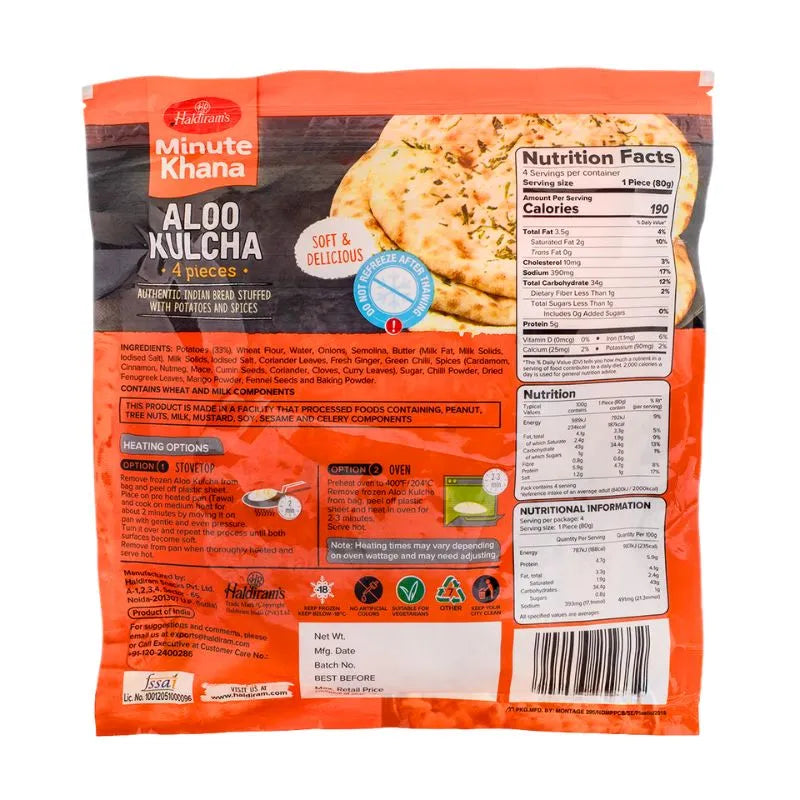 Haldiram's - Frozen Aloo Kulcha 320g-Global Food Hub