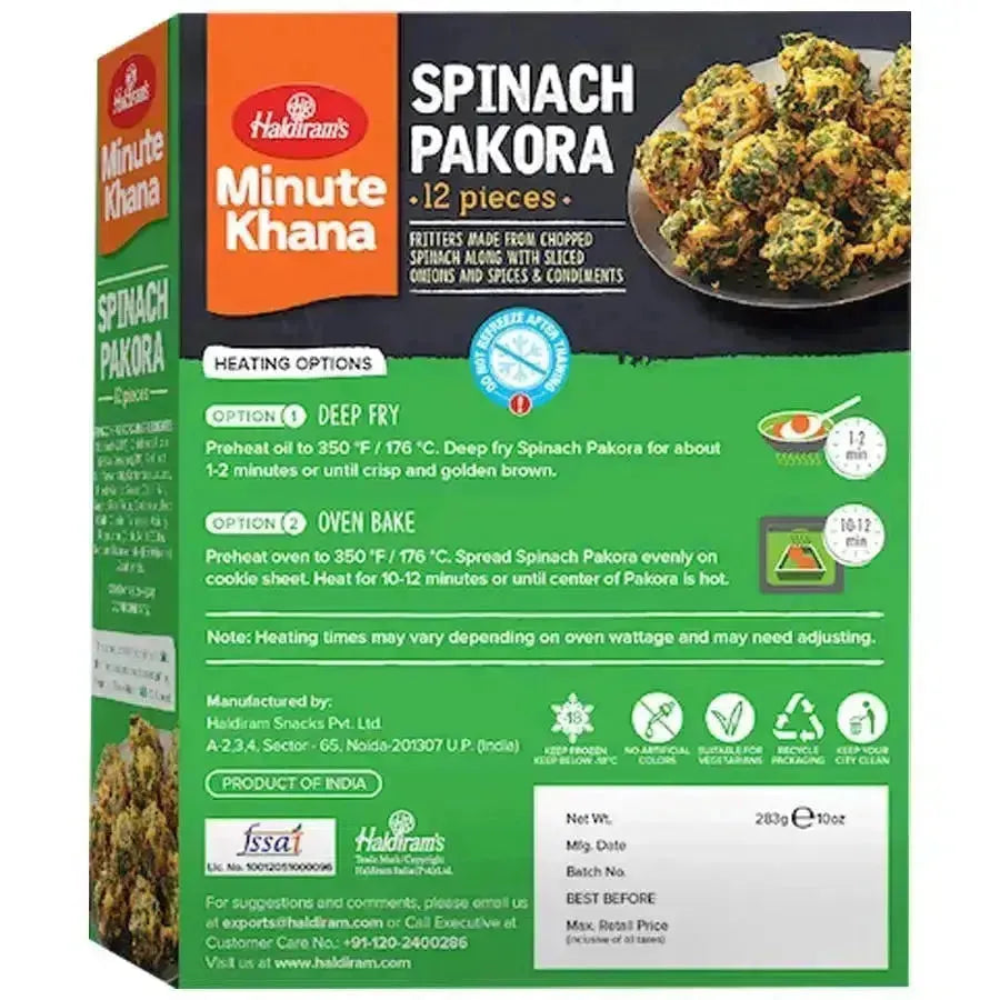 Haldiram's - Frozen Spinach Pakoda / Pakora 283g-Global Food Hub