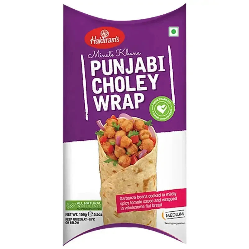 Haldiram's - Frozen Wrap Punjabi Choley (Vegan) 156g-Global Food Hub