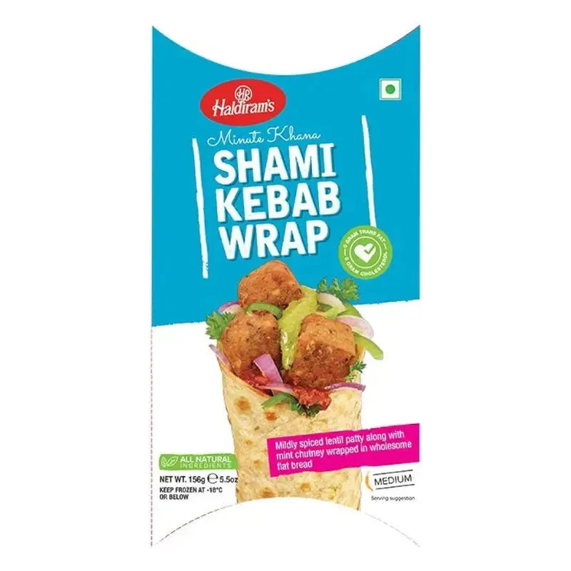 Haldiram's - Frozen Wrap Shami Kebab (Vegan) 156g-Global Food Hub