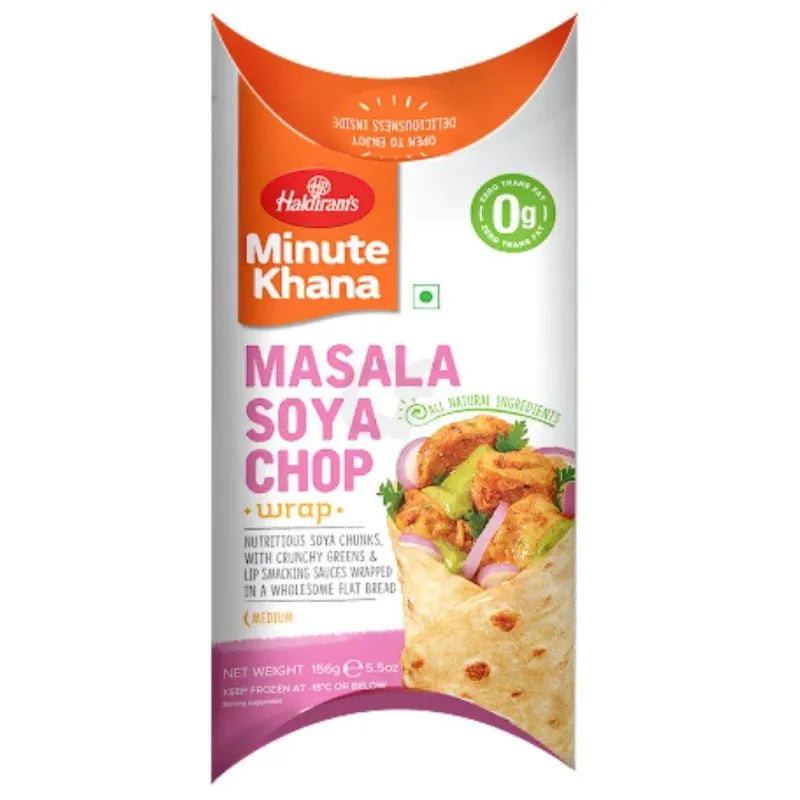 Haldiram's - Frozen Wrap Soya Chap (Vegan) 156g-Global Food Hub