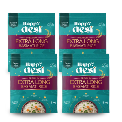 Happy Desi - Extra Long Basmati Rice - 4 x 5kgs-Global Food Hub