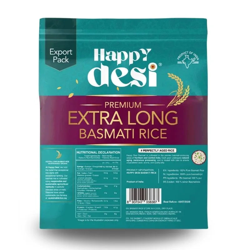 Happy Desi - Extra Long Basmati Rice - 5kgs-Global Food Hub