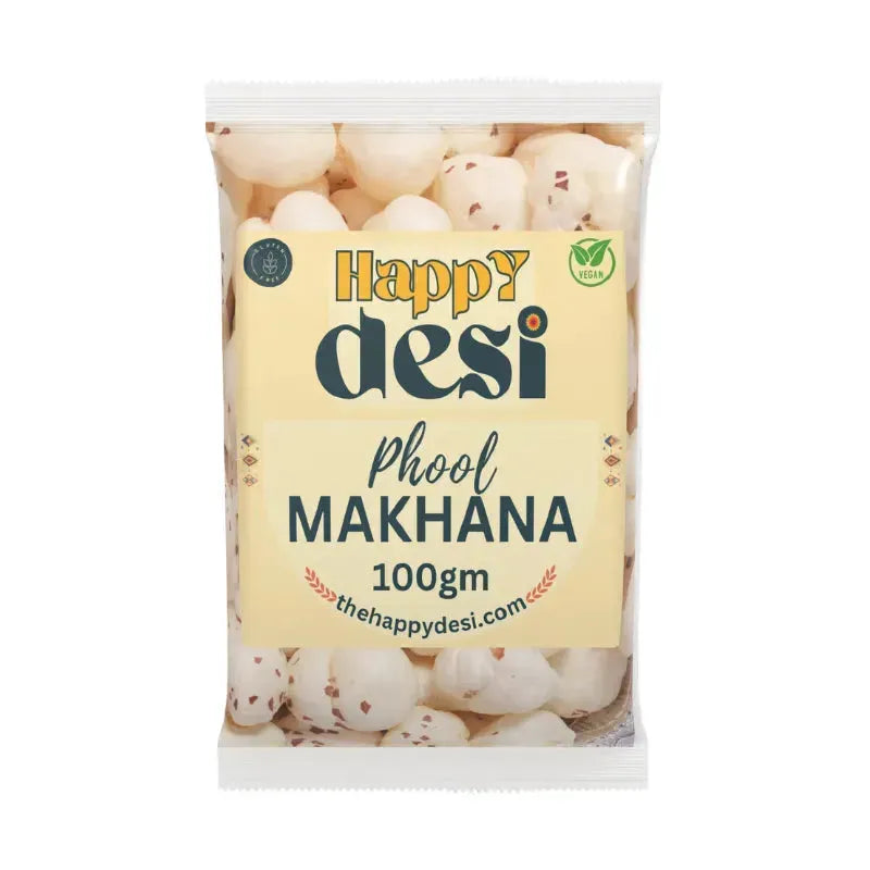 Happy Desi - Phool Makhana - 100g-Global Food Hub