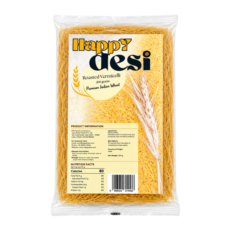 Happy Desi Roasted Vermicelli - 200g-Global Food Hub