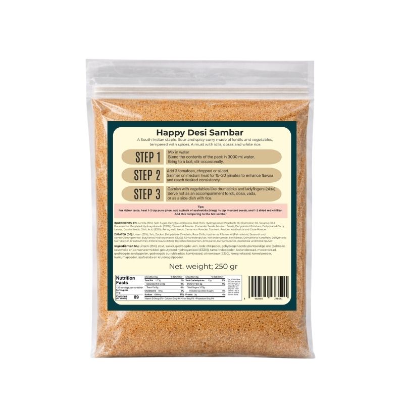 Happy Desi Sambar Mix - 250g-Global Food Hub