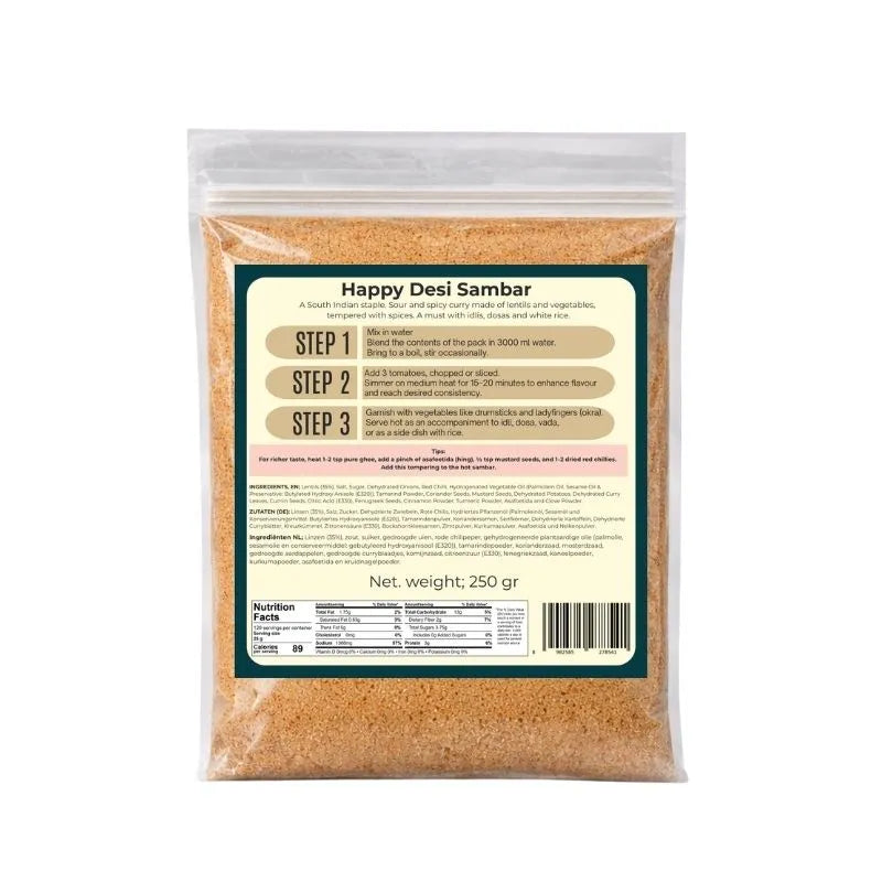 Happy Desi Sambar Mix - 250g-Global Food Hub