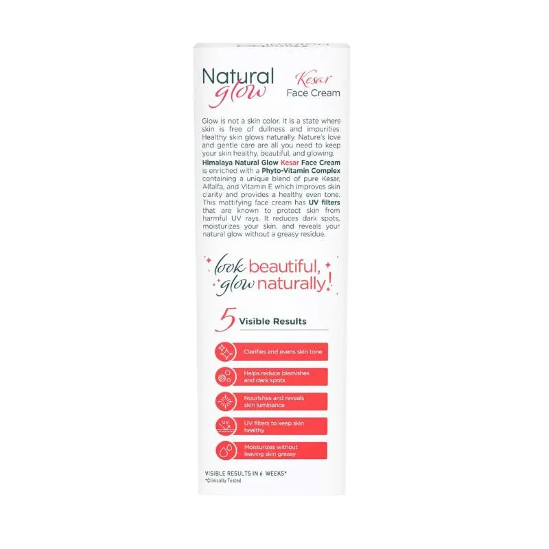 Himalaya Natural Glow Kesar Face Cream - 50g-Global Food Hub