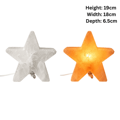 Himalaya Salt Lamp Star Shape - White-Global Food Hub