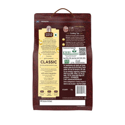 India Gate Classic Basmati Rice - 5Kg-Global Food Hub