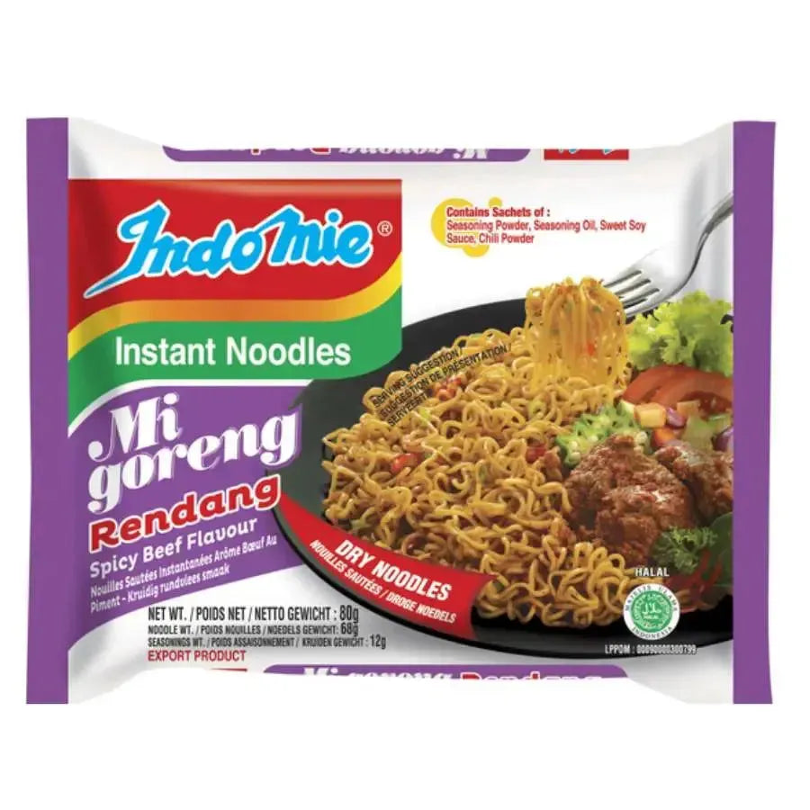 Indomie Noodle Mi Goreng Rendang Spicy Beef - 80g-Global Food Hub