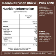 Jabsons Chikki Coconut Crunch - 600g (20X30g)-Global Food Hub