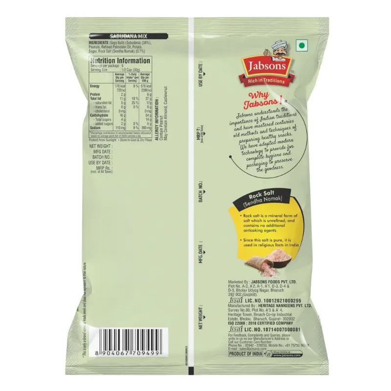 Jabsons Sabudana Mix - 180g-Global Food Hub