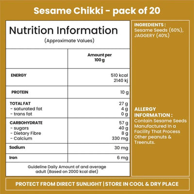 Jabsons Sesame Bites - 500g (20X25g)-Global Food Hub