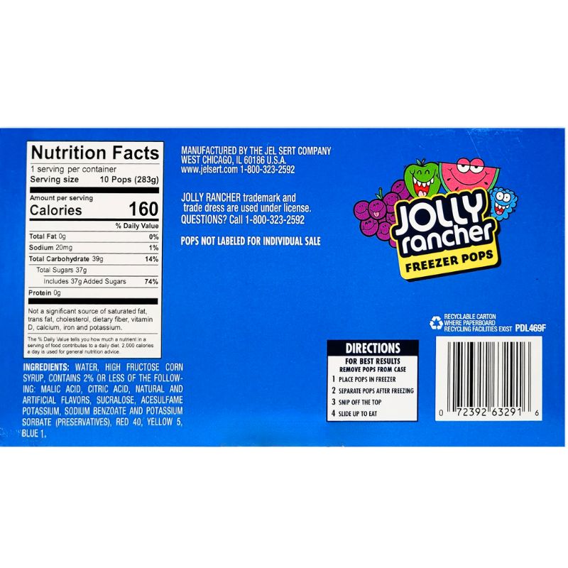 Jolly Rancher Freezer Pops / Ice Lolly - 10Pcs-Global Food Hub