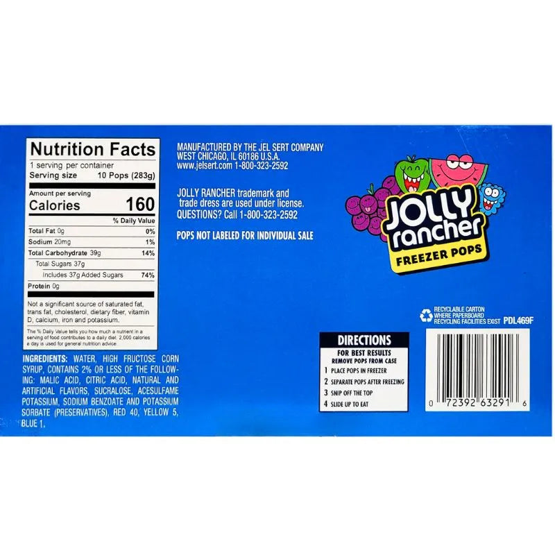 Jolly Rancher Freezer Pops / Ice Lolly - 10Pcs-Global Food Hub