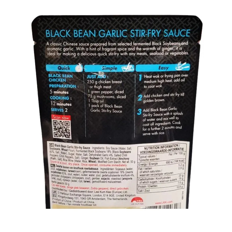 LKK - Black Bean Garlic Stir-Fry Sauce - 50g-Global Food Hub