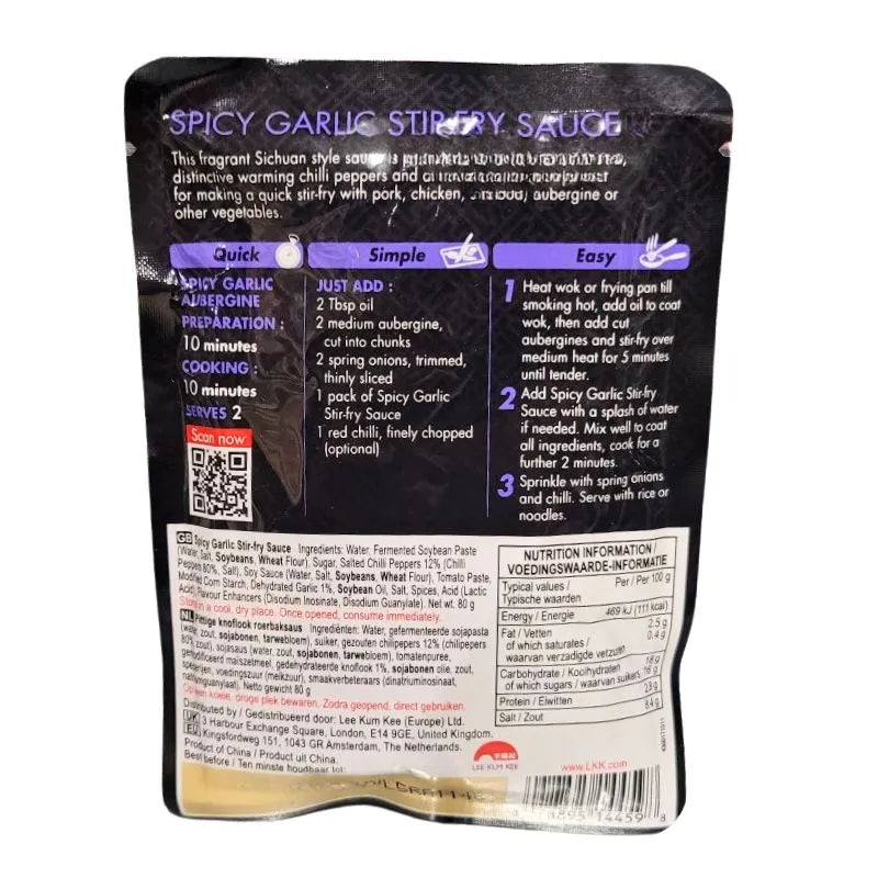 LKK Spicy Garlic Stir-Fry Sauce - 80g-Global Food Hub