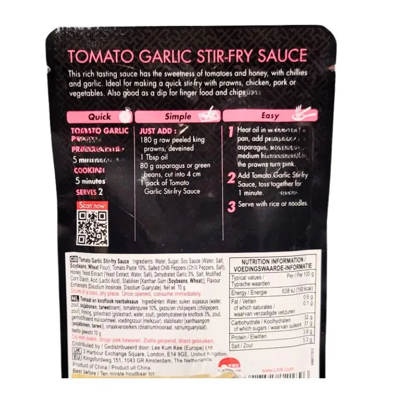 LKK - Tomato Garlic Stir-Fry Sauce 70g-Global Food Hub