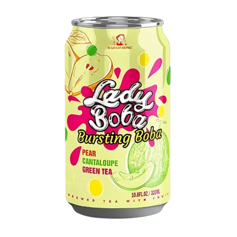 Lady Boba Pear & Cantaloupe Bubble Tea - 320ml-Global Food Hub