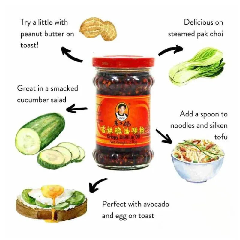 Lao Gan Ma - Crispy Chilli in Oil - 210g-Global Food Hub