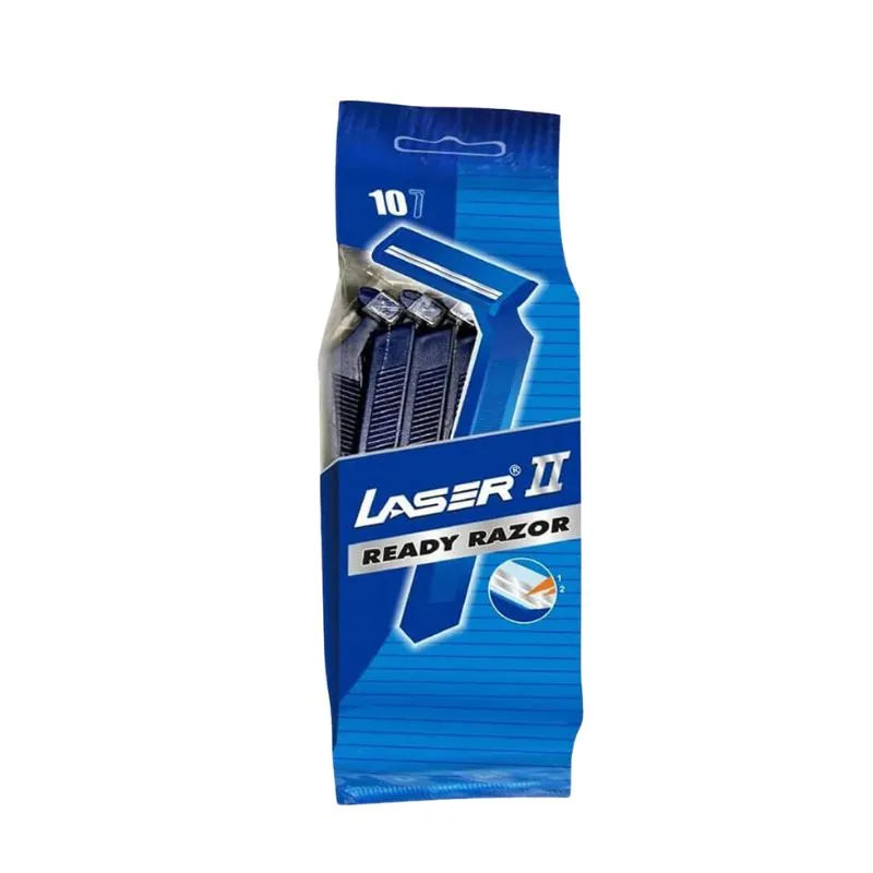 Laser II Twin Blade Disposable Razors - 10 Pieces-Global Food Hub