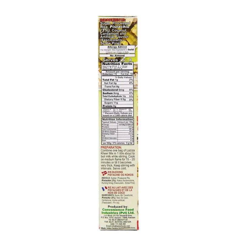 Laziza - Falooda Kheer Mix (Pistachio and Coconut) - 155g-Global Food Hub
