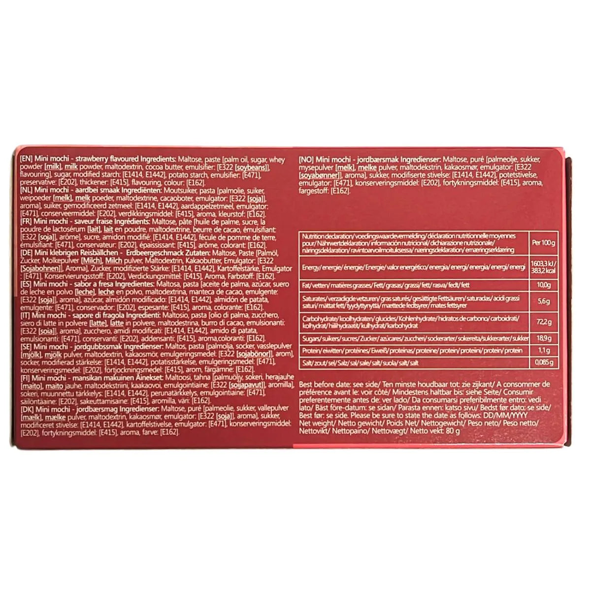 Love & Love Mini Mochi - Strawberry Flavour 80g-Global Food Hub