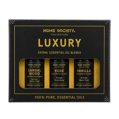Luxury Fragrance Essential Oil Pack - 3 x 10ML - Sandalwood, Rose, Vanilla-Global Food Hub