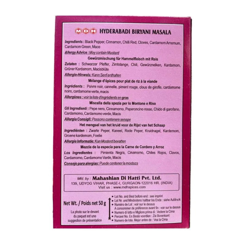 MDH Biryani Hyderabadi Masala - 50g-Global Food Hub
