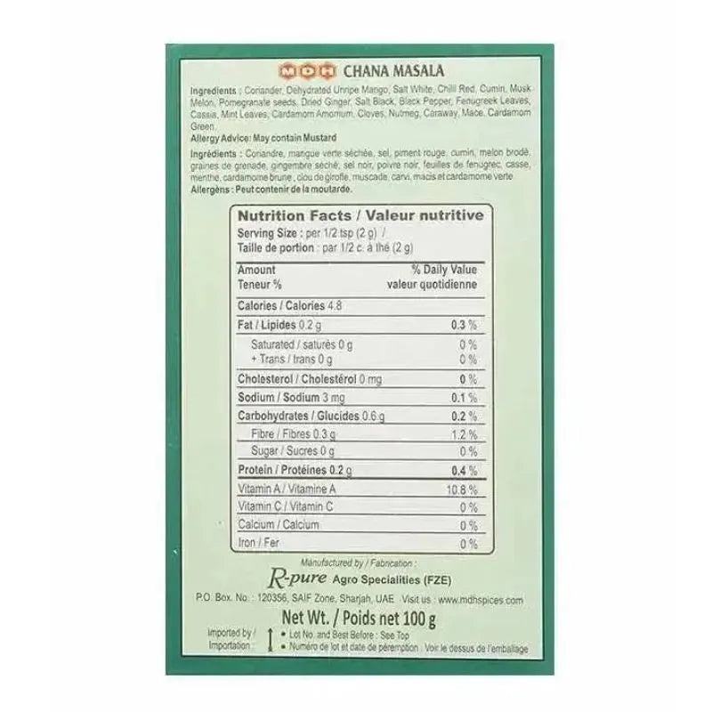 MDH Chana Masala - 100g-Global Food Hub