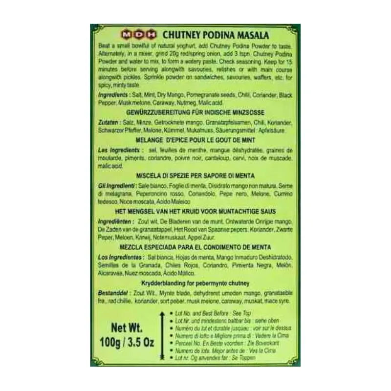 MDH Chutney Podina Powder - 100g-Global Food Hub