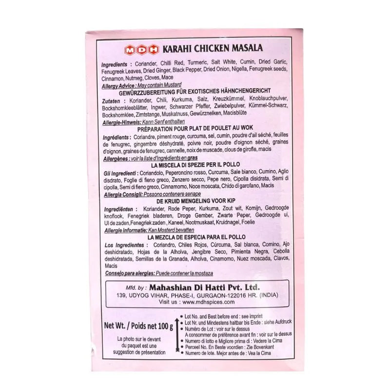MDH Karahi Chicken Masala - 100g-Global Food Hub