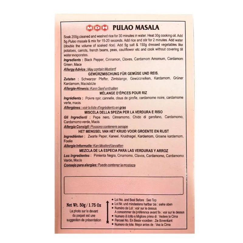 MDH Pulao Masala - 50g-Global Food Hub
