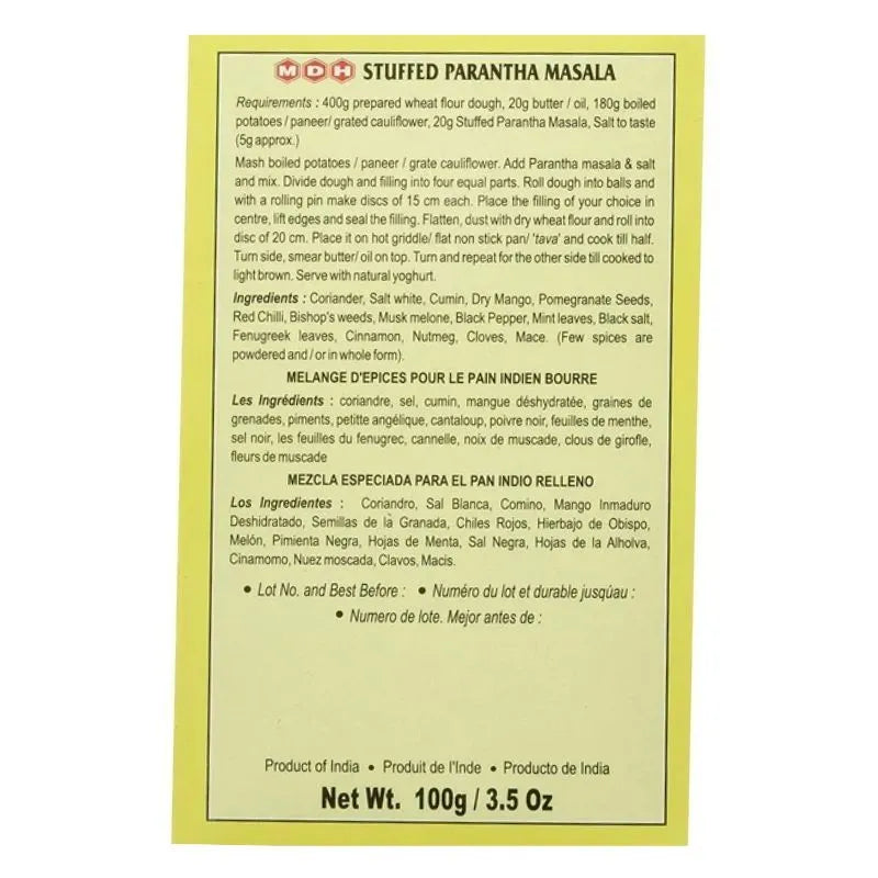 MDH Stuffed Parantha Masala - 100g-Global Food Hub