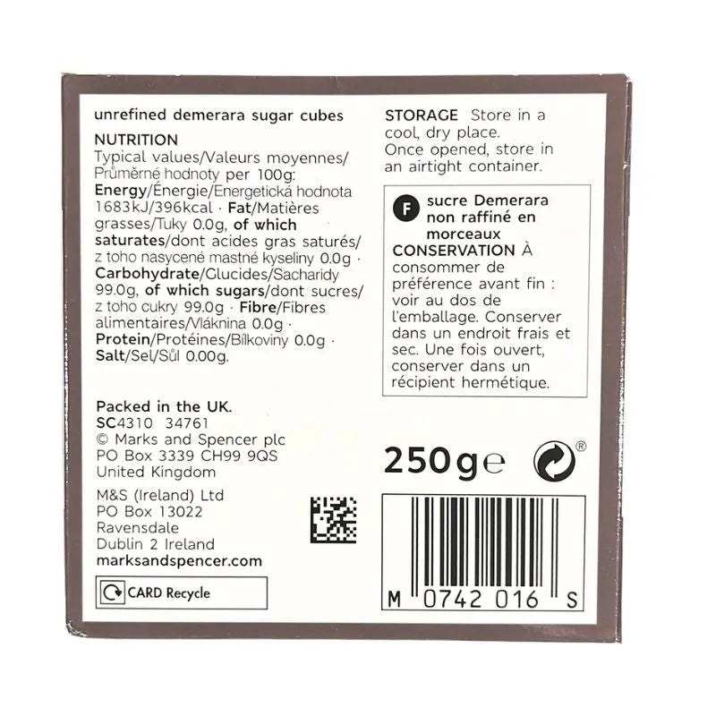 M&S Demerara Sugar Cubes - 250g-Global Food Hub