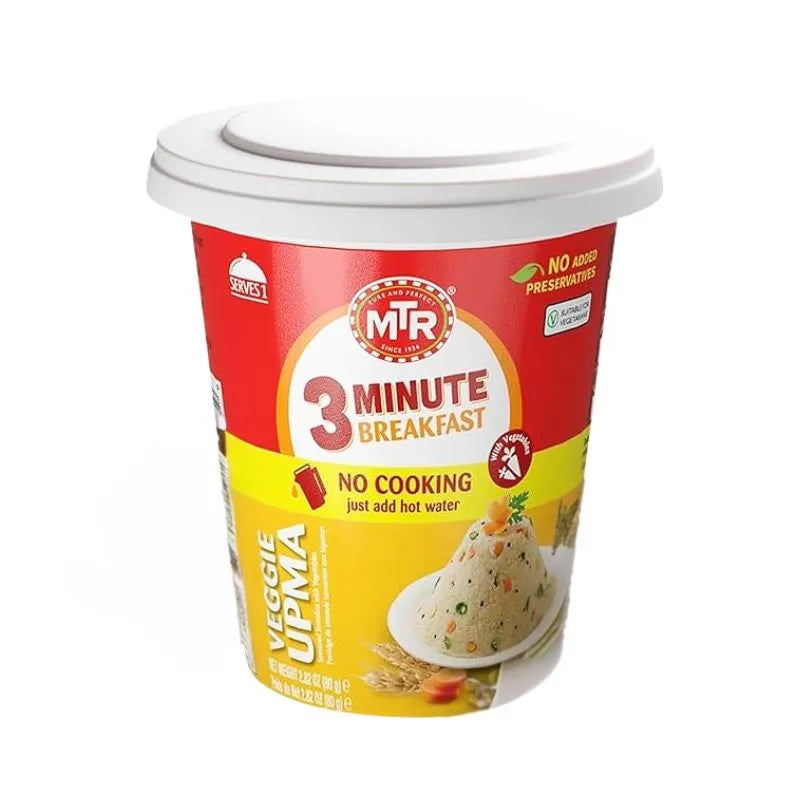 MTR 3 Minute Instant Breakfast Vegetable Upma - 80g-Global Food Hub