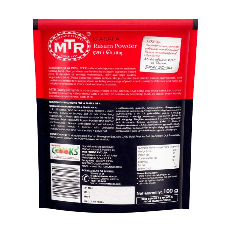 MTR Madras Rasam Powder - 100g-Global Food Hub
