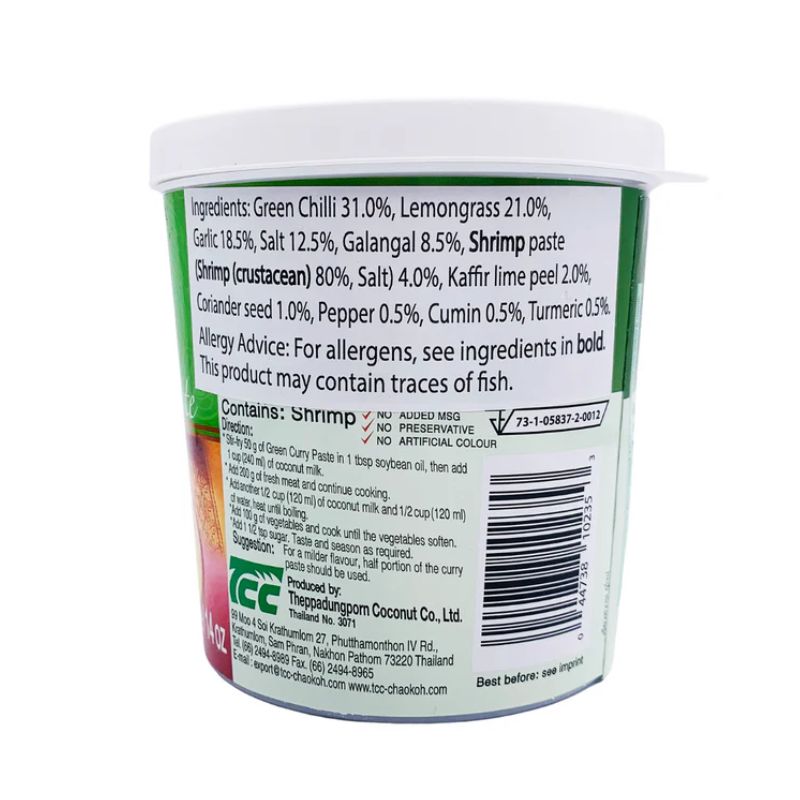 Mae Ploy- Vegetarian Green Curry Paste- 400g-Global Food Hub
