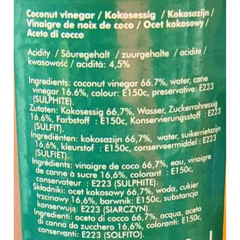 Marca Piña - Coconut Vinegar - 750ml-Global Food Hub