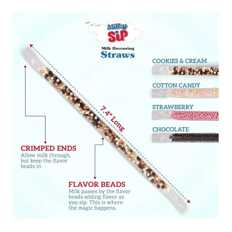 Milky Sip Chocolate Flavoured Straws Gluten Free - 30g-Global Food Hub