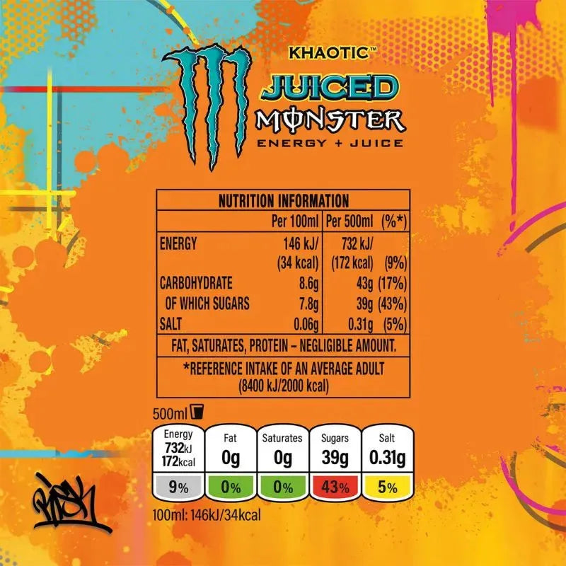 Monster Energy Drink Khaotic - 500ml-Global Food Hub