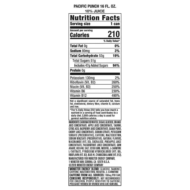 Monster Energy Drink Pacific Punch - 500ml-Global Food Hub