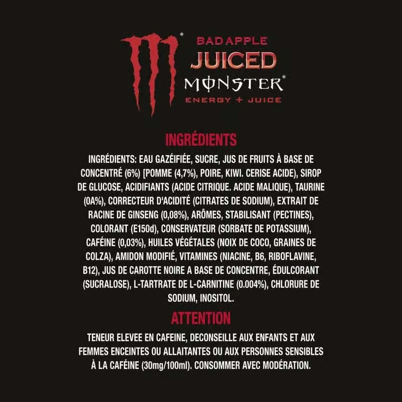 Monster Energy Juice Drink - Bad Apple - 500ml-Global Food Hub