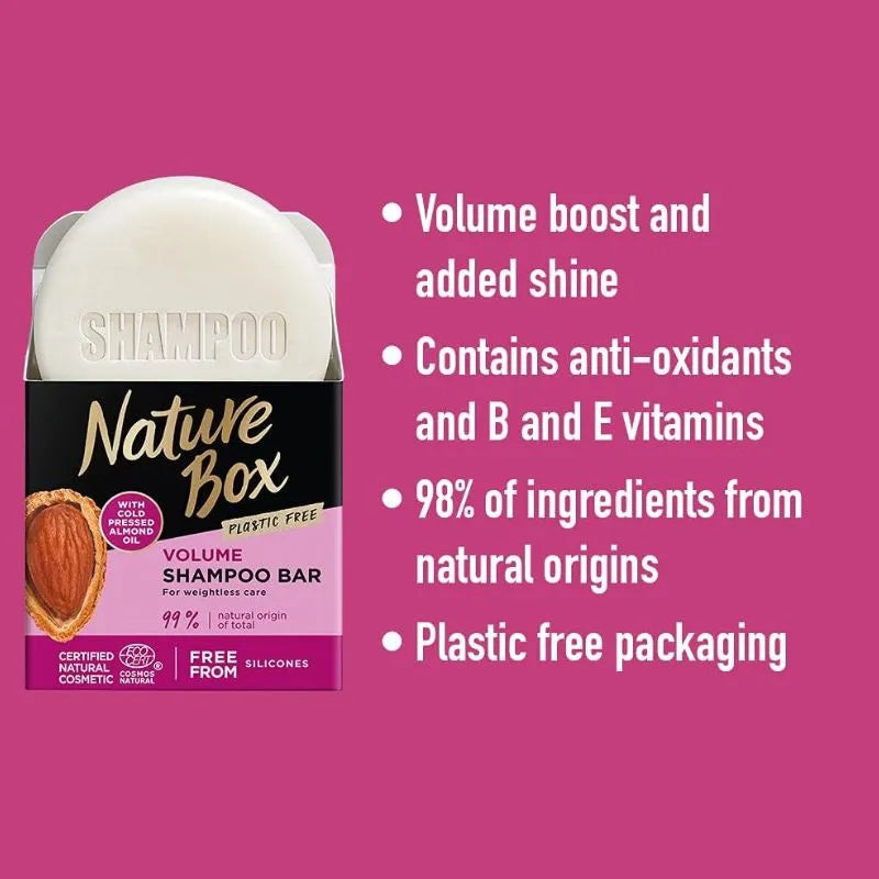 Nature Box Volume Shampoo Bar Almond - 85g-Global Food Hub