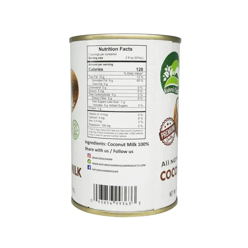 Nature's Charm Coconut Milk All Natural - 400ml-Global Food Hub