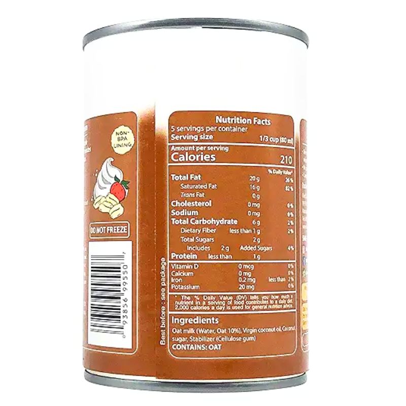 Nature's Charm Oat Whipped Cream / Slagroom - 400ml-Global Food Hub